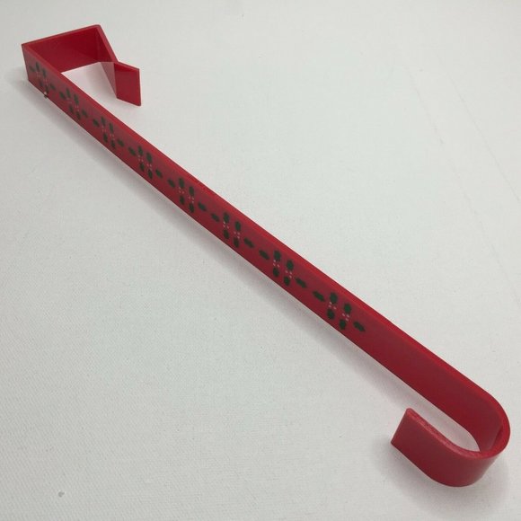 Unbranded Other - Christmas Wreath Hanger Over The Door Red Green Holly Mistletoe Festive Hook